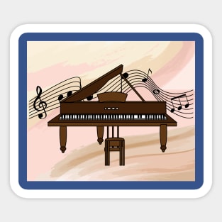 Proud Pianist Piano Lovers Wing Sticker
